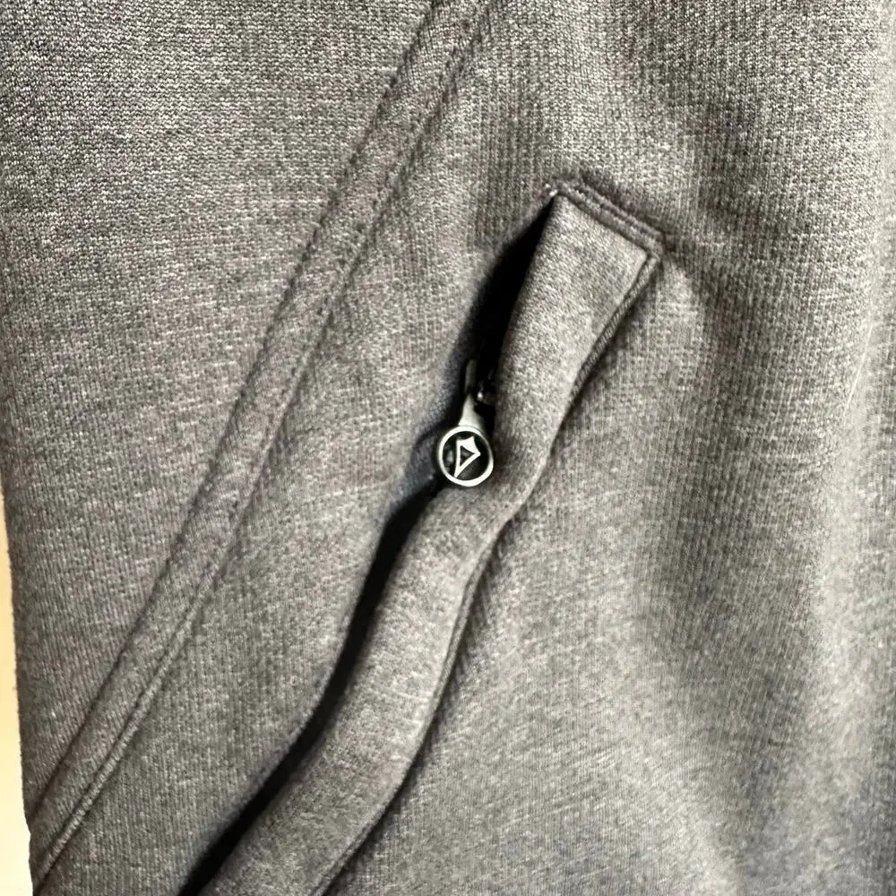 Ivivva by Lululemon Full Zip Hooded Sweatshirt Jacket Cuffins 14 Gray Teal